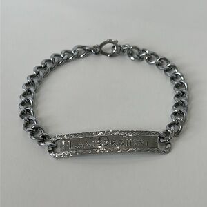 Lamborghini Silver Tag Bracelet